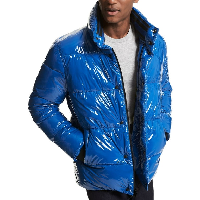 Michael Kors Men's Puffy Quilted Insulated Puffer Jacket (XLarge, True Blue)