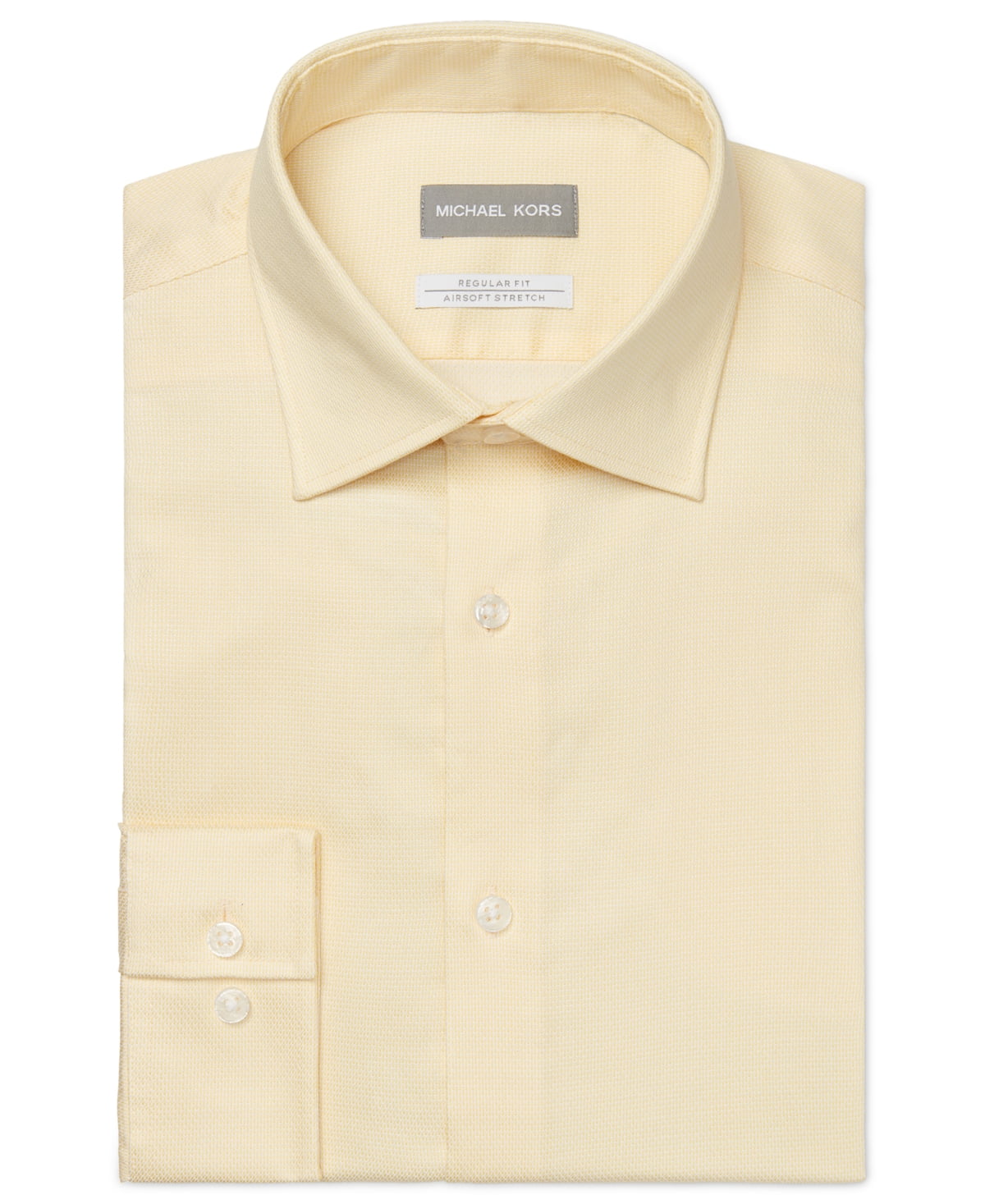 Michael Kors Men's Regular Fit Non Iron Performance Dress Shirt Yellow Size  17.5X34X35 - Walmart.com