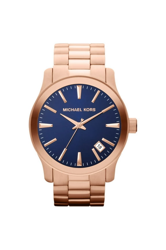 Men's Runway MK7065 Blue Stainless-Steel Quartz Dress Watch