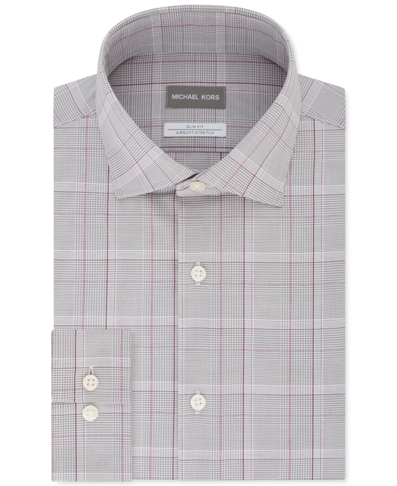 Michael Kors Men's SlimFit Airsoft Stretch Performance Plaid Dress