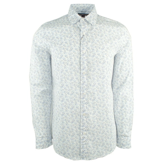 Michael Kors Men's Trim Stretch Cotton Long Sleeve Shirt