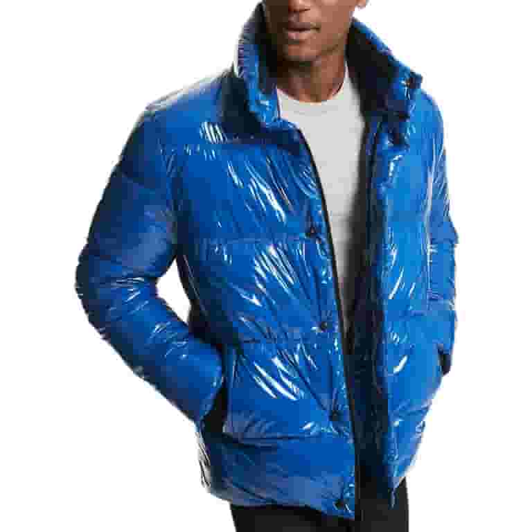Michael Kors Men's Shine Puffer Jacket Down Jacket Michael