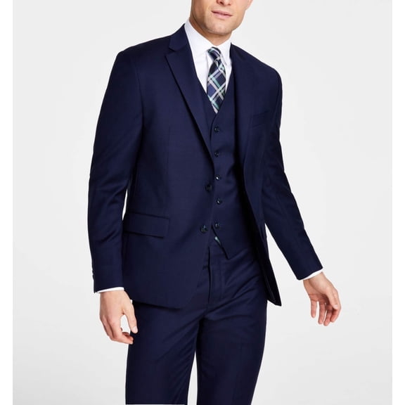 Michael Kors Mens Classic fit Wool Suit Jacket Blazer 44 R Navy Blue Solid