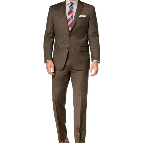 Michael Kors Mens Calssic Formal Tuxedo, Brown, 40 Regular / 33W x 37L