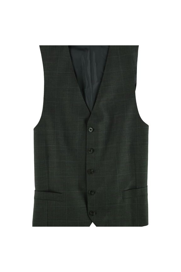 Mens Classic Fit Five Button Vest, Grey, 38 Short