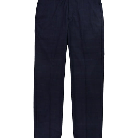 Michael Kors Mens Marvin Classic Dress Pants Slacks, Blue, 34W x 32L