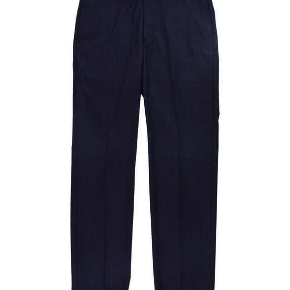 Michael Kors Mens Marvin Classic Dress Pants Slacks, Blue, 34W x 32L