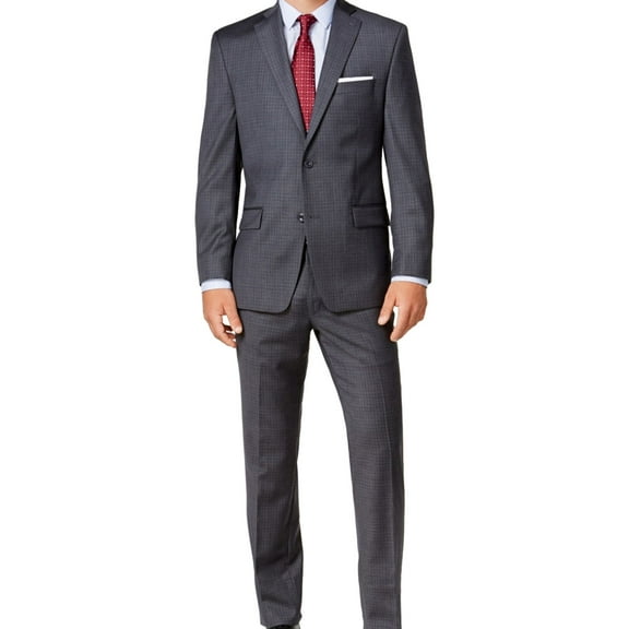 Michael Kors Mens Classic-Fit Two Button Blazer Jacket, Grey, 46 Regular