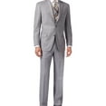 thumbnail image 1 of Michael Kors Mens Classic Plaid Two Button Formal Suit, Grey, 40 Long / 33W x 38L, 1 of 2