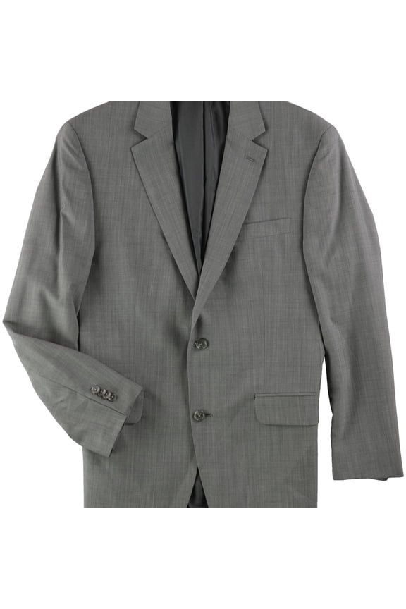 Mens Classic Two Button Blazer Jacket, Grey, 40 Regular