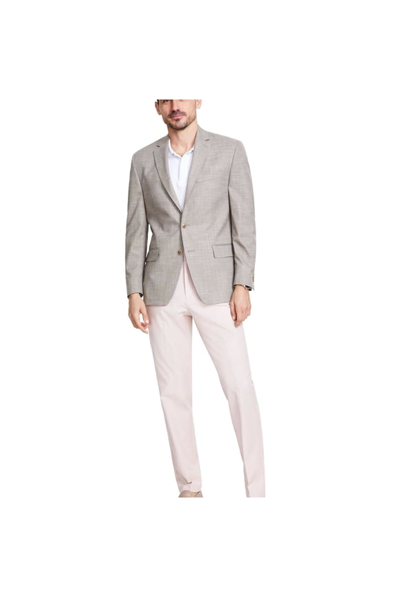 Men's Classic-Fit Solid Sport Coat Tan B4HP $295 (Regular,38)
