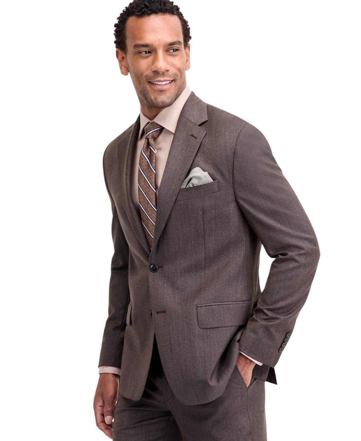 Michael Kors Mens Classic fit Wool Suit Jacket Blazer 44 L Brown