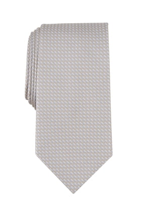 Mens Classic fit Tie Necktie One Size Beige Mini Pattern
