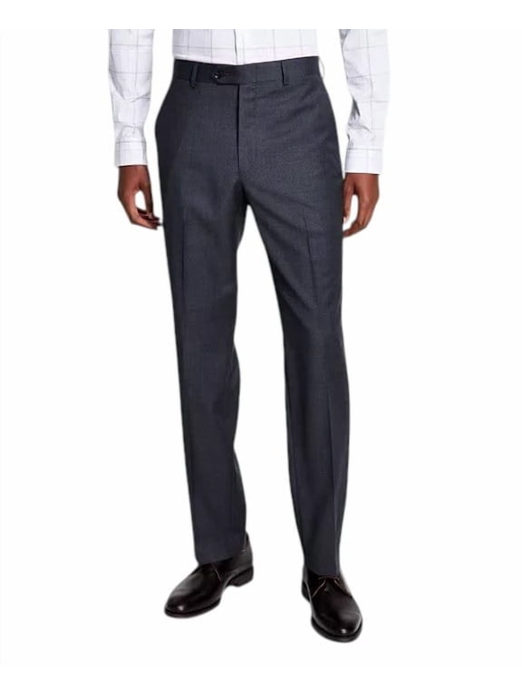 Mens Classic fit Wool Dress Pants 40 / 29 Charcoal Grey Solid