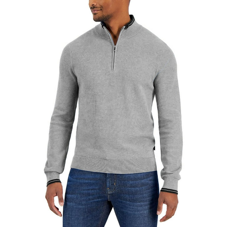 Michael Kors Mens Cotton 1 4 Zip Pullover Sweater Walmart