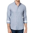 thumbnail image 1 of Michael Kors Mens Geometric Oxford Button Up Shirt, Blue, Small, 1 of 3