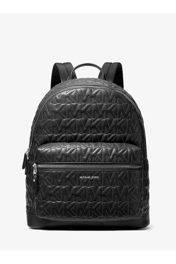 Mens Hudson Medium Logo Embossed Dome Backpack - Black