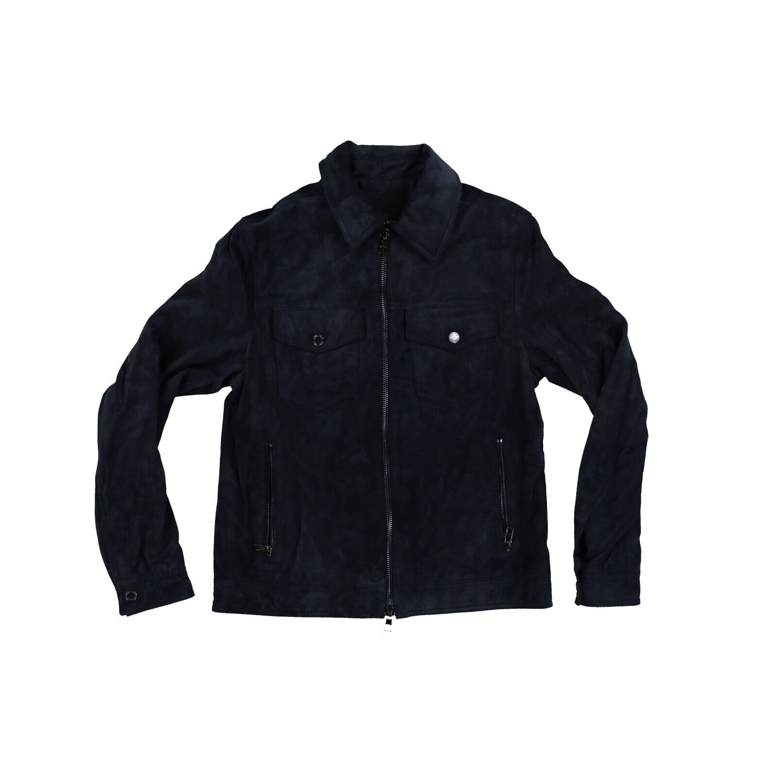 Michael Men's Fur Collar Jacket – Elegant Zipped Coat with a Modern Slim Fit Style