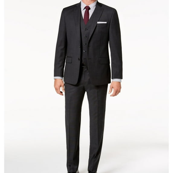 Michael Kors Mens Kerrigan Two Button Blazer Jacket, Black, 38 Short