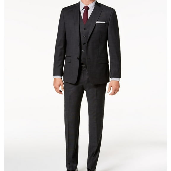 Michael Kors Mens Kerrigan Two Button Blazer Jacket, Black, 38 Short