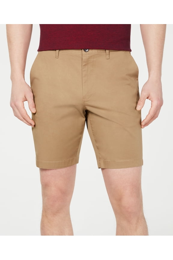 Mens Poplin 9 Shorts Khaki 30