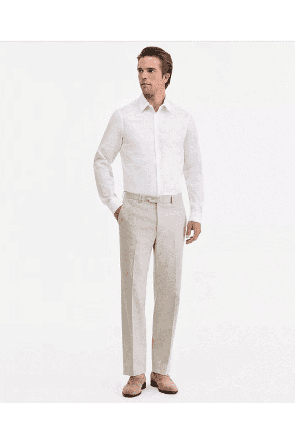 Mens Regular fit Dress Pants 42 / 30 Beige Solid