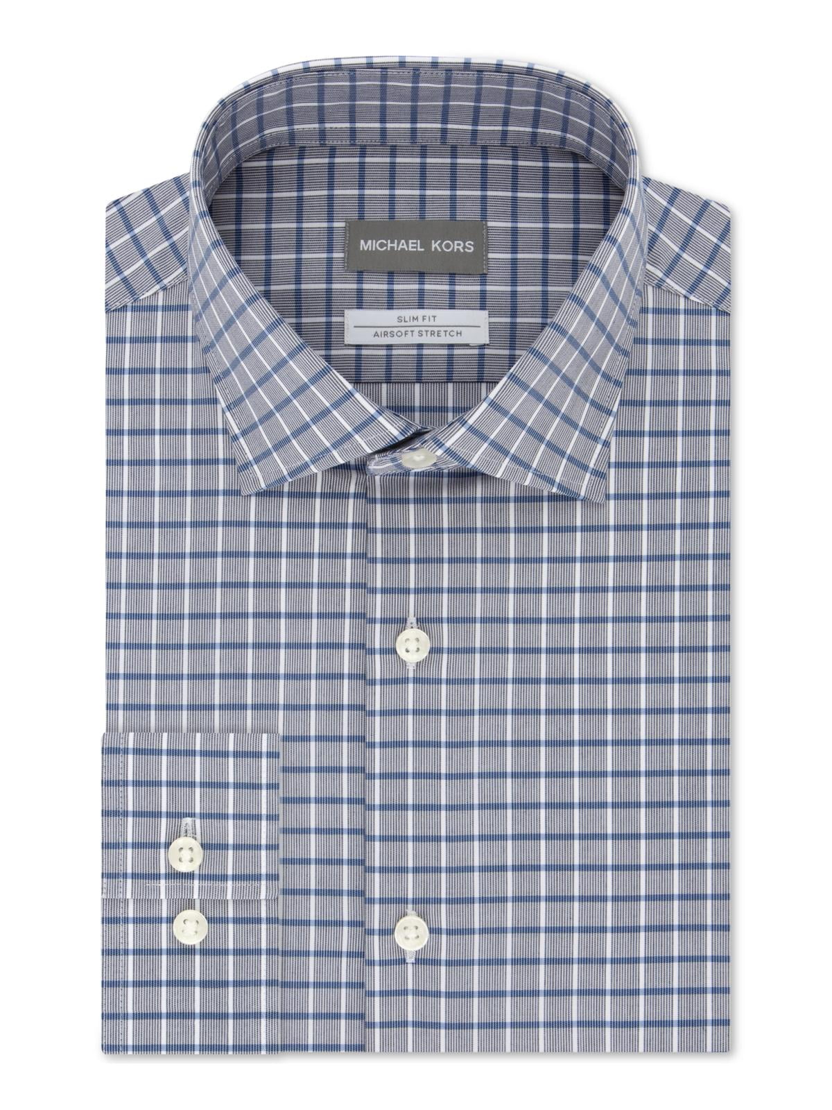 michael kors dress shirts on sale Michael Kors Men Regular Fit Comfort Stretch Check Dress Shirt