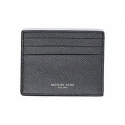 Michael Kors Mens Slim Leather Card Case Wallet Grey Saff