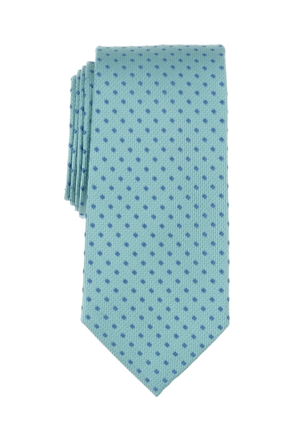 Mens Solana Diamond Pattern Neck Tie Blue Aqua