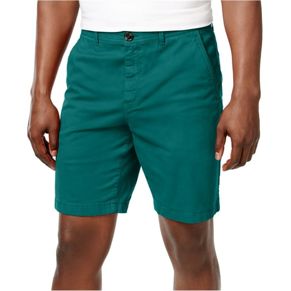 Michael Kors Mens Spring Stretch Casual Chino Shorts, Green, 40