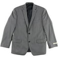 thumbnail image 1 of Michael Kors Mens Stripe Two Button Blazer Jacket, Grey, 42 Regular, 1 of 1