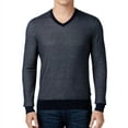 thumbnail image 1 of Michael Kors Mens Tuck Stitch Pullover Sweater, Blue, XX-Large, 1 of 2