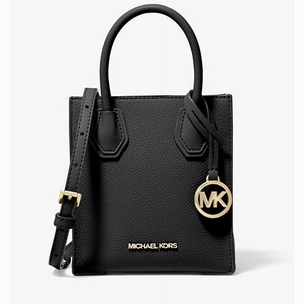 Michael Kors Mercer Small Logo Bucket Crossbody Bag (Black Signature):  Handbags