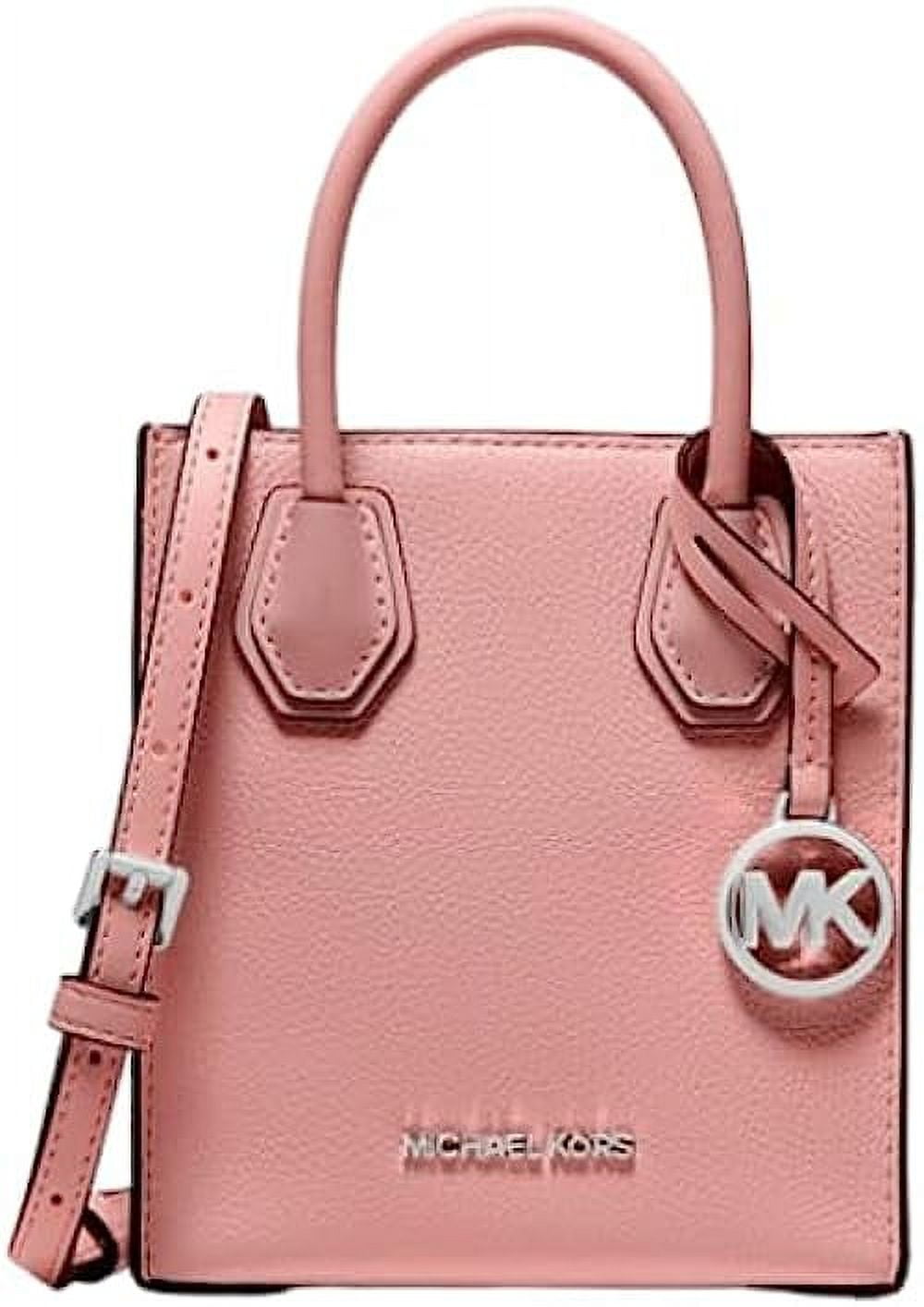 Michael Kors Mercer Medium Sherbet Leather Messenger Crossbody Bag