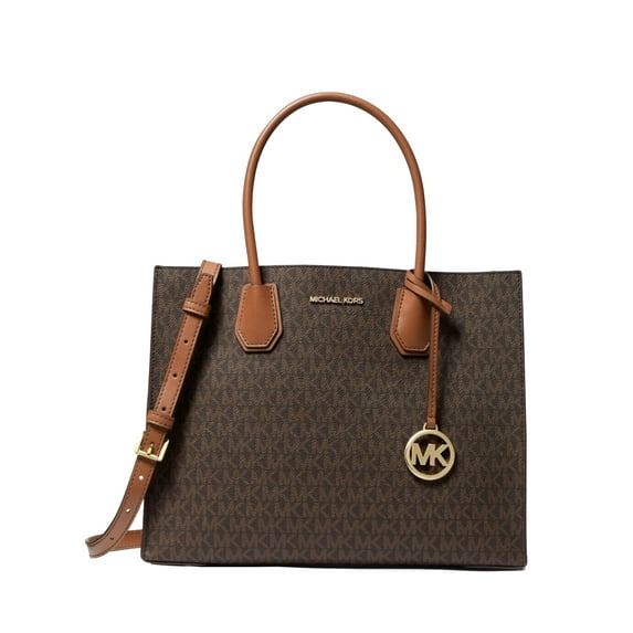Michael Kors Mercer Large Brown Convertible Tote Bag