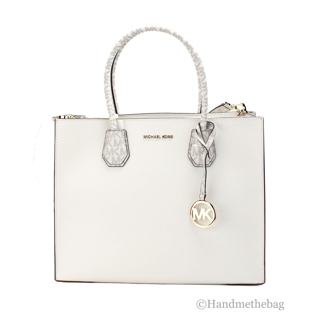 Michael kors mercer cream online leather bag