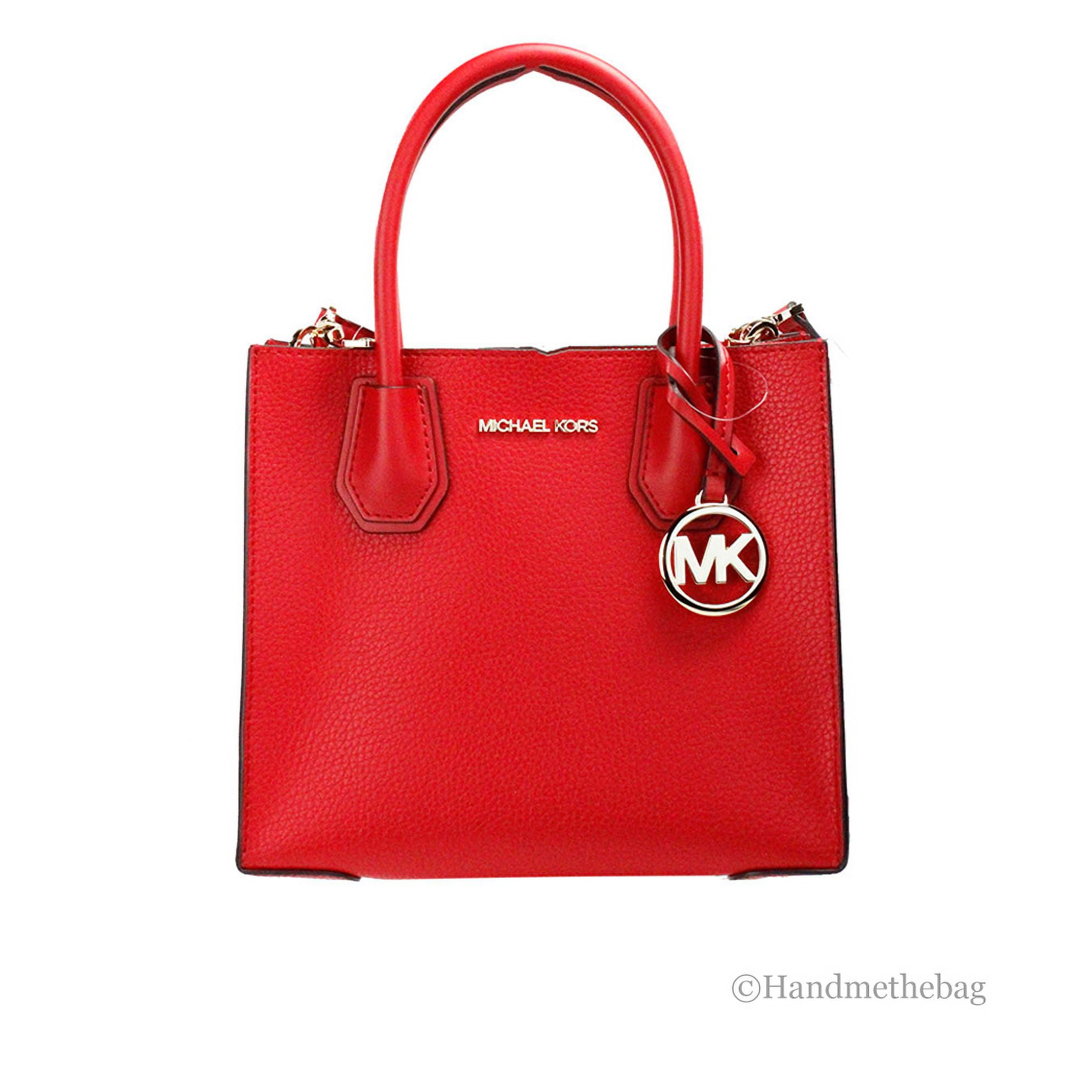 Michael Kors Womens Mercer Medium Messenger Pebbled Leather Crossbody Bag, Bright Red 35S1GM9M2L-Bred Michael Kors Womens Mercer Medium Messenger Pebbled Leather Crossbody Bag, Bright Red 35S1GM9M2L-Bred