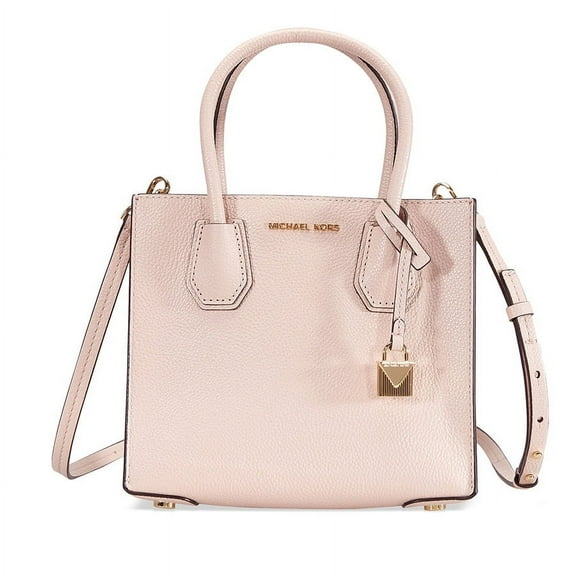 Michael Kors Mercer Medium Mercer Pebbled Leather Crossbody Bag- Soft Pink