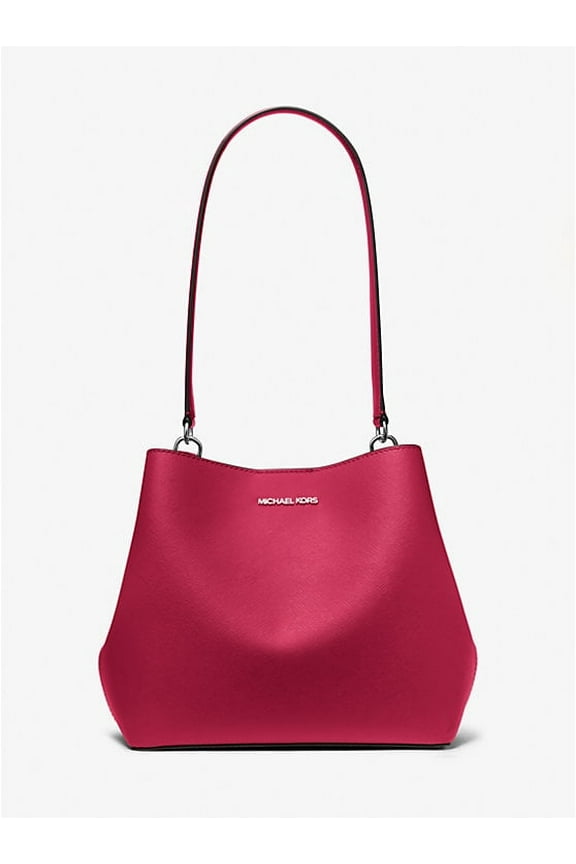 Mercer Medium Pebbled Leather Crossbody Bag - DK Raspberry
