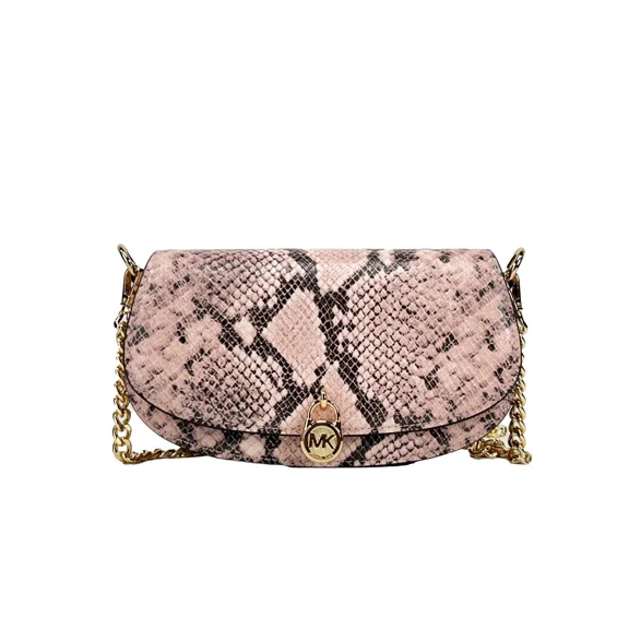 Michael Kors Mila Small Snakeskin Messenger Crossbody Bag