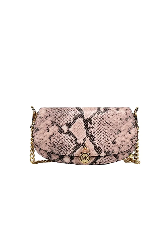 Mila Small Snakeskin Messenger Crossbody Bag