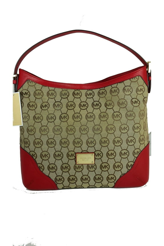 Millbrook Large Shoulder Bag Beige Red