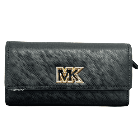 Michael Kors Mimi Large Flap Continental Wallet Leather Black