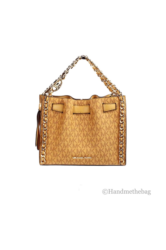 Mina Small Belted Cider Signature PVC Chain Inlay Crossbody Bag