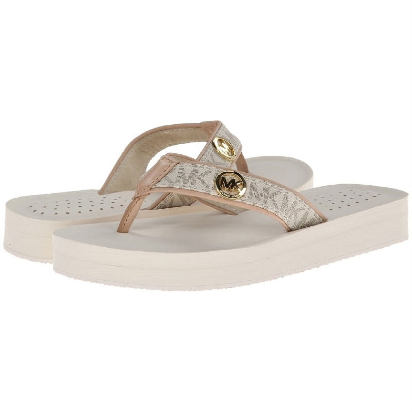 Michael kors shop vanilla flip flops