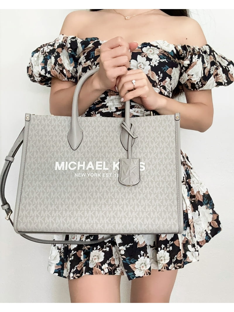 ★美品★MICHAEL KORS MIRELLA EW グレートート Michael Kors MHANDBAGS Mirella East West Medium Tote Pearl