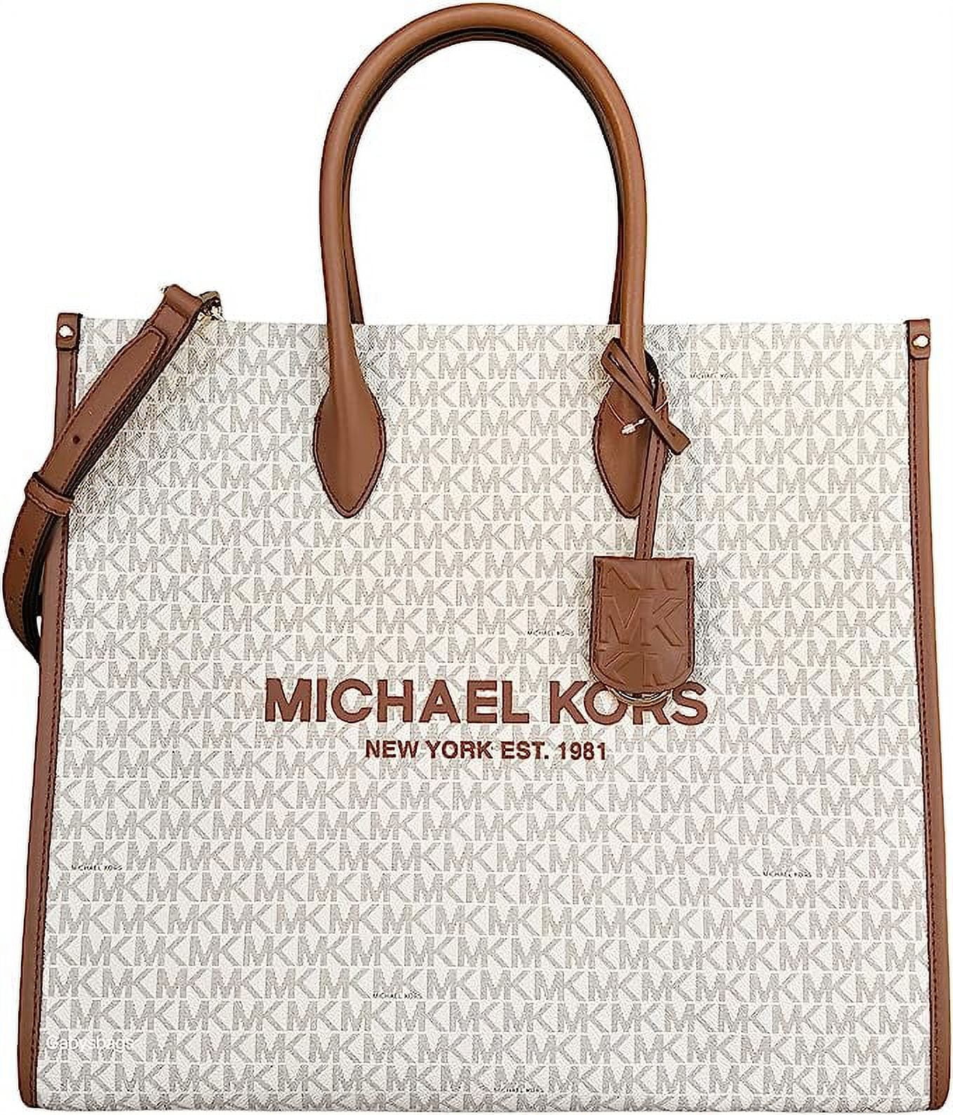 Michael Kors Mirella Large Signature Mk Tote Bag (Brown MK)
