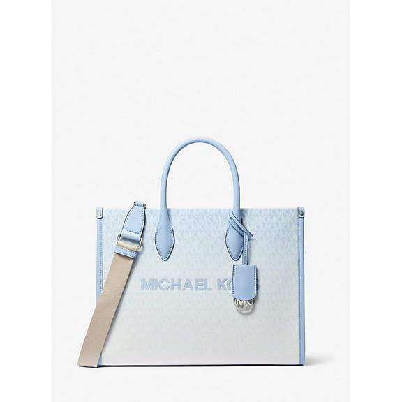 Michael Kors Mirella Medium Ombré Logo Tote Bag-Light Sky