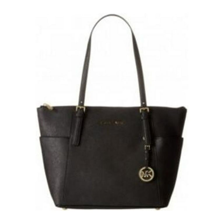 Michael Kors Mk30F2Gttt8L001 Jet Set Ew Tz Tote Bag Black Walmart