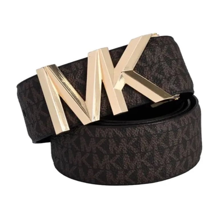 Michael Kors Monogram Reversible Leather Belt, Brown, Extra  display picture 3